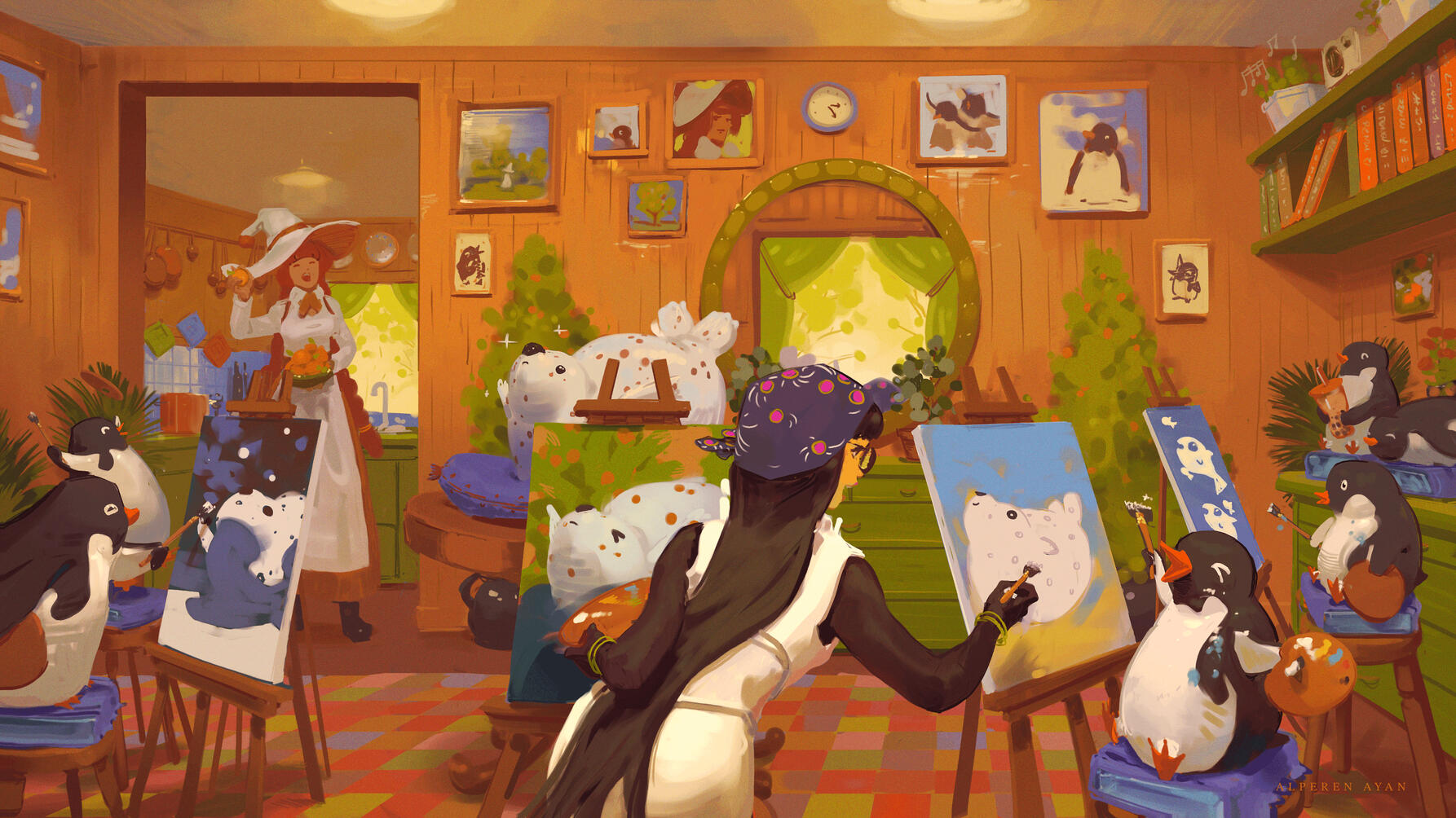 Penguin Painting Party!!